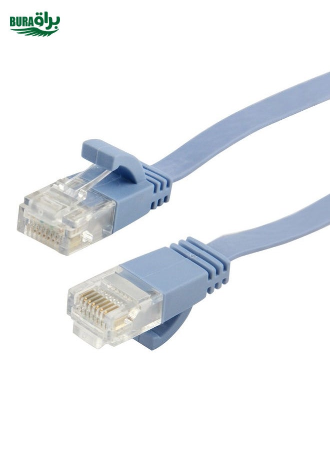 CAT6 Ultra-thin Flat Ethernet Network LAN Cable, Length: 50m(Blue)