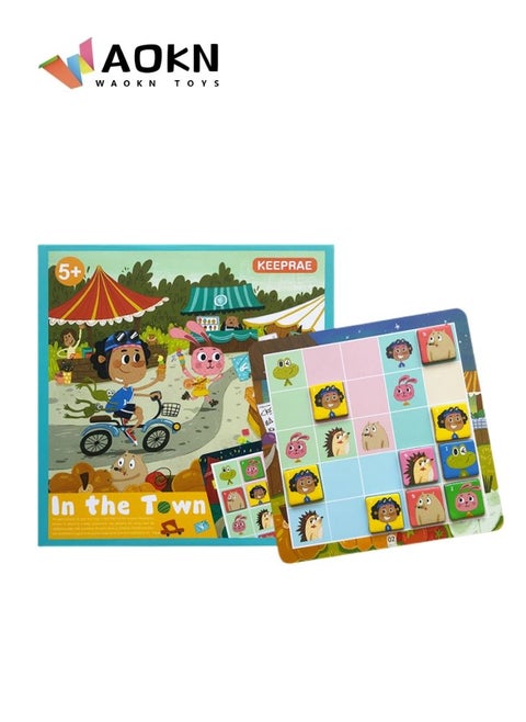 Funny Sudoku Game Set Logical Thinking Training Early Education Educational Toy Playing Market Series Advanced Difficulty Suitable for Children