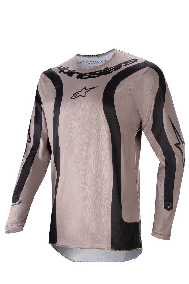 Alpinestars Alpinestars Fluid Lurv Mud/Black Men's Motocross Jersey, Mud/Black, L - Image 1