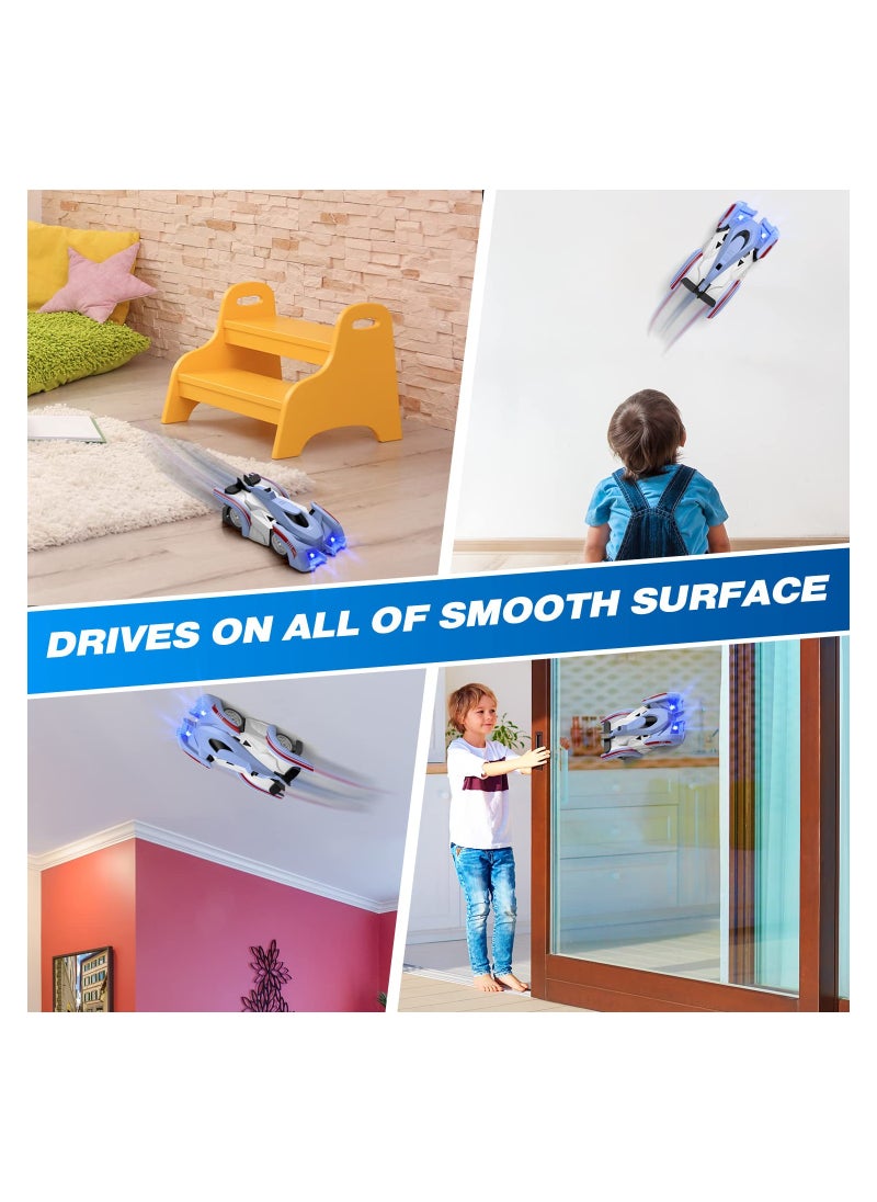 SYOSI Wall Climbing Remote Control Car Rc Cars 360°Rotating Stunt Toy Car Latest Headlights and Taillight Rechargeable High Speed Cool Toys for Boy Girl Kids Toddlers Birthday Gifts  - Image 2