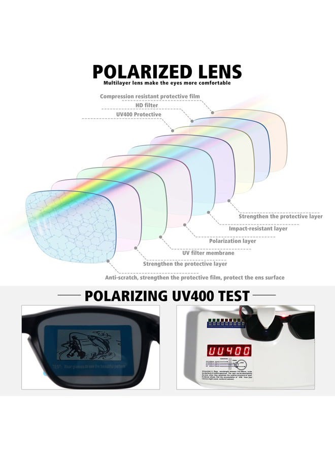 MEETSUN Polarized Sunglasses for Men Women Sports Driving Fishing Glasses UV400 Protection, Blue Mirror+red Mirror 2pack, Standard - Image 5