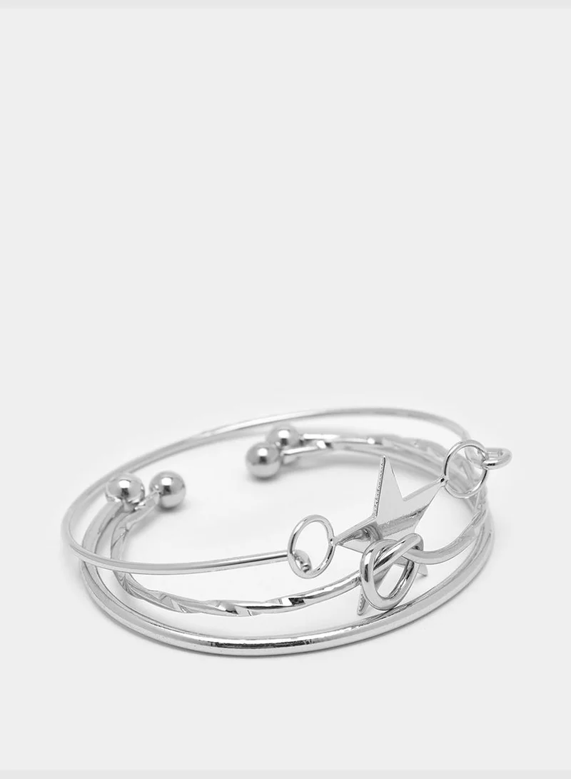 Styli Set of 3 - Knot and Star Cuff Bracelet