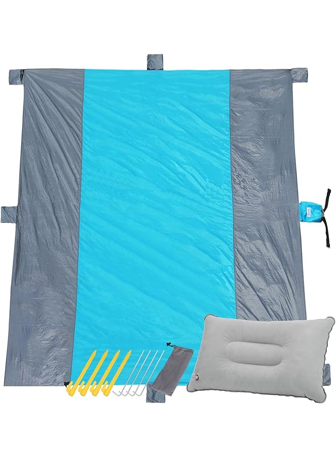 promass Oversized Nylon Waterproof beach mat, camping mat, picnic mat, Picnic Blanket - Sandproof Beach Blanket, Portable Lightweight Outdoor Blanket for Camping, Travel, Hiking - Image 1