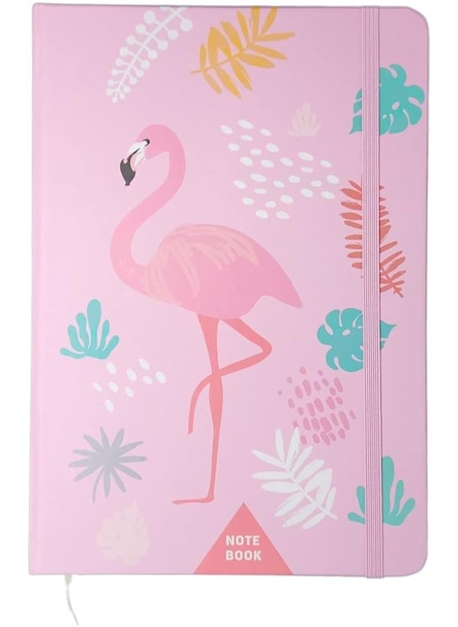 Generic HardCover Flamingo Pink A5 Notebook With Elastic Band  - Image 1