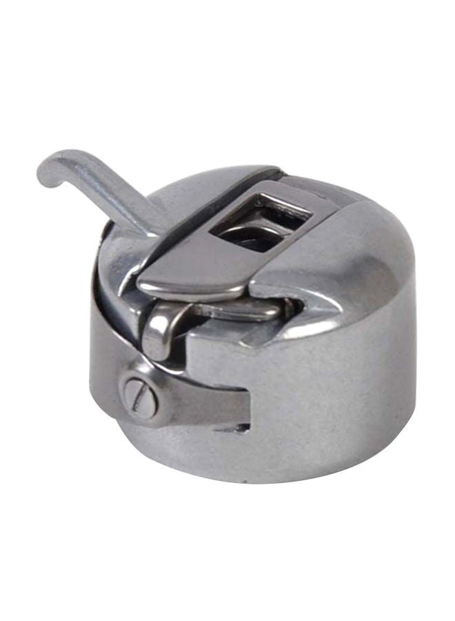 NIBEMINENT Metal Sewing Machine Bobbin Case Silver One Size - Image 1