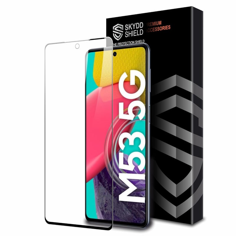 Skyddshield Military-Grade Gorilla Tempered Glass For Samsung Galaxy M53, Samsung Galaxy M52 and Samsung Galaxy F54 (6.7 Inch) With Installation Kit | Edge to Edge Coverage | Black - Image 1