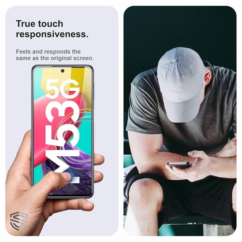 Skyddshield Military-Grade Gorilla Tempered Glass For Samsung Galaxy M53, Samsung Galaxy M52 and Samsung Galaxy F54 (6.7 Inch) With Installation Kit | Edge to Edge Coverage | Black - Image 4