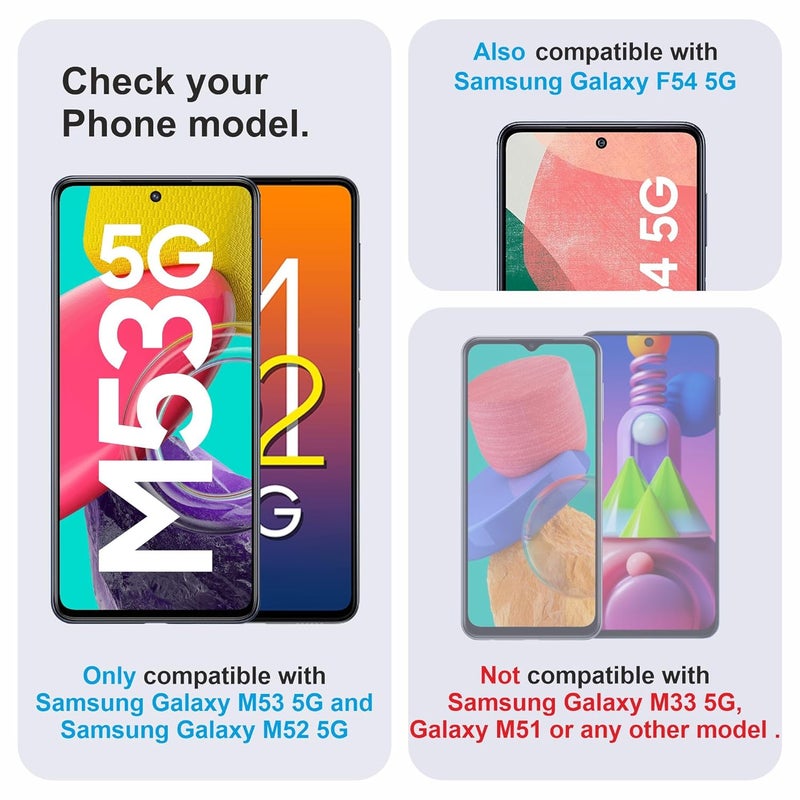 Skyddshield Military-Grade Gorilla Tempered Glass For Samsung Galaxy M53, Samsung Galaxy M52 and Samsung Galaxy F54 (6.7 Inch) With Installation Kit | Edge to Edge Coverage | Black - Image 2