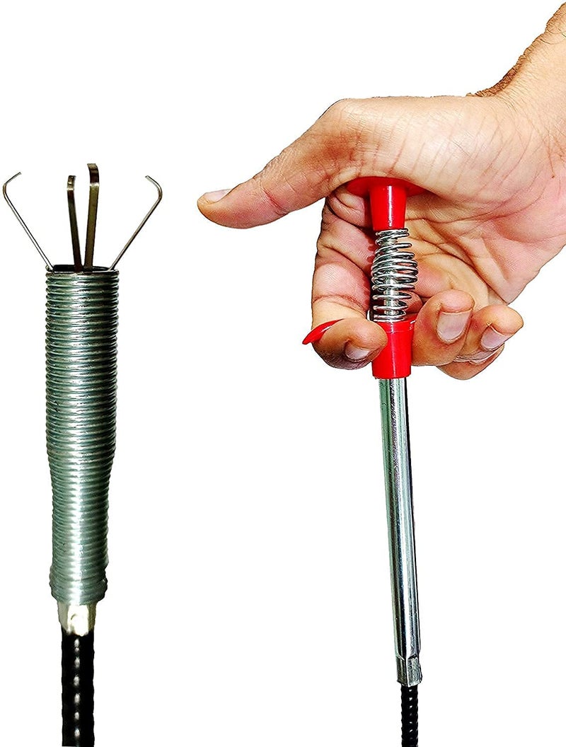 GTC® Stainless Steel Hair Catching Drain Cleaner Wire Spring Sink Cleaning Stick (90CM) - Image 2