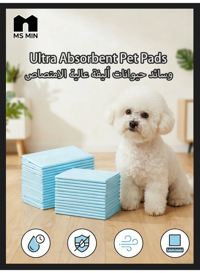 MS MIN Super Absorbent Leak-Proof Pet Training Pads, Disposable Puppy Pee Pads with Floor Protection, Multi-Size Options (33×45cm 100pcs / 60×90cm 20pcs) - Image 1