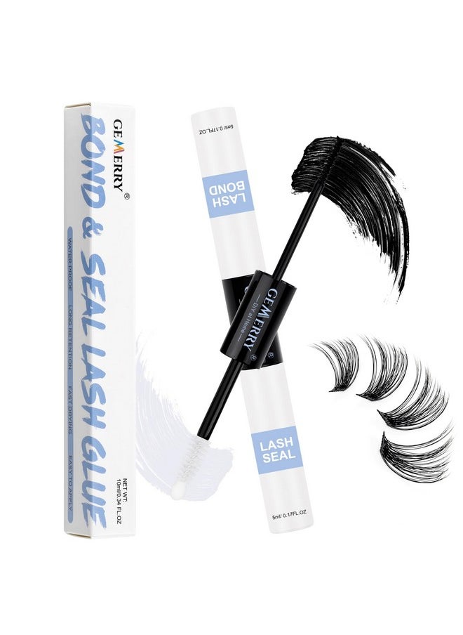 GEMERRY - Bond And Seal Lash Glue Lash Bond And Seal Waterproof Lash Clusters Glue Individual Lash Glue Eyelash Glue For Diy Eyelash Extensions Black Longlasting 23 Days Overnighter Beginner(10Ml) - Image 1