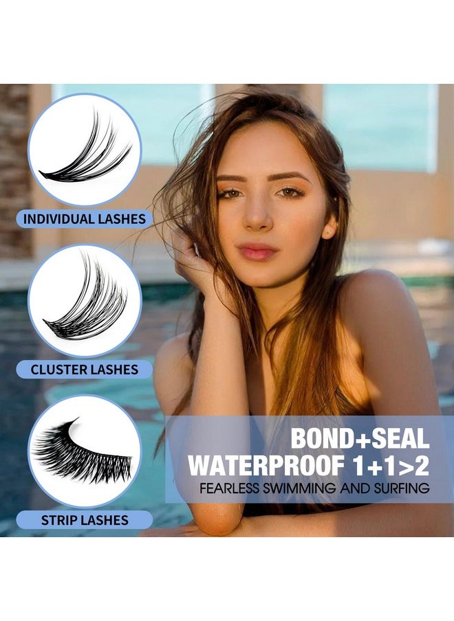 GEMERRY - Bond And Seal Lash Glue Lash Bond And Seal Waterproof Lash Clusters Glue Individual Lash Glue Eyelash Glue For Diy Eyelash Extensions Black Longlasting 23 Days Overnighter Beginner(10Ml) - Image 1