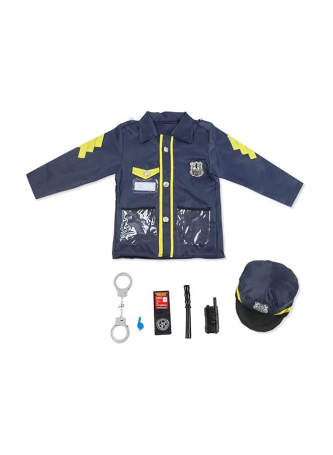 AUTOYSUR Police costume for Kids, Police dress,Police Role Play Costume Dress with Accessories,Size for 100-130cm - Image 1