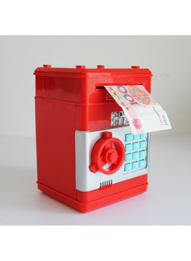 Generic - Creative Large Simulation Children ATM Piggy Bank Small Password Safe Automatic Money Machine Change Piggy Bank-Dimensions:Small Door Black - Image 1