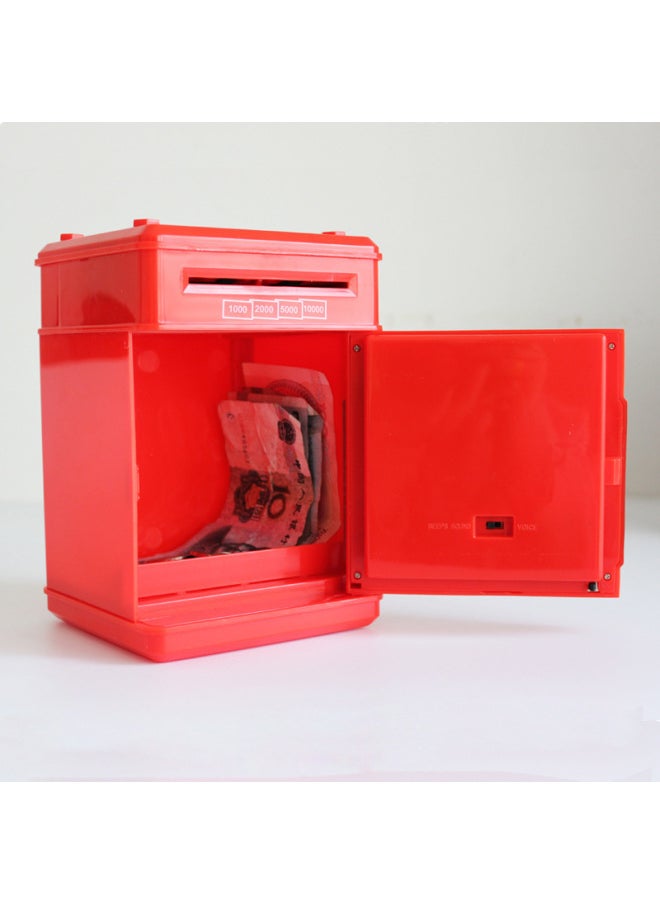 Generic - Creative Large Simulation Children ATM Piggy Bank Small Password Safe Automatic Money Machine Change Piggy Bank-Dimensions:Small Door Black - Image 1