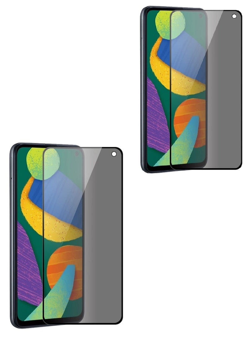 Super 2 Pieces Tempered Glass Screen Protector Anti-Spy Privacy Designed For Samsung Galaxy F52 Full Screen Coverage And Bubble Free - Image 1