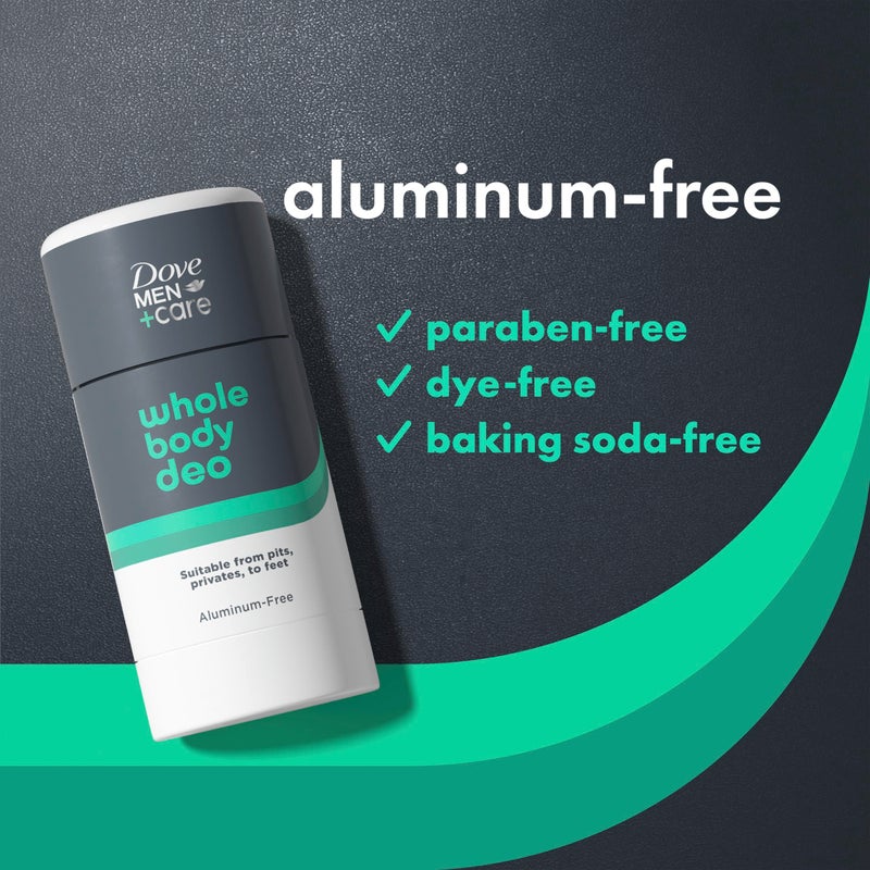 Dove Men+Care دوف للرجال + العناية مزيل العرق للجسم بالكامل خالي من الألمنيوم عصا الألوة + الخيزران يساعد على تجنب الاحتكاك مناسب من الإبطين والأماكن الحساسة إلى القدمين 2.6 أونصة - Image 5