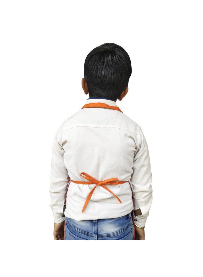 Switchon Switchon Polyester Waterproof Adjustable Kids Multi purpose Cooking Apron with a chef cap School Apron - Proudly made in india (Orange, 6Yrs to 11 Yrs) - Image 3