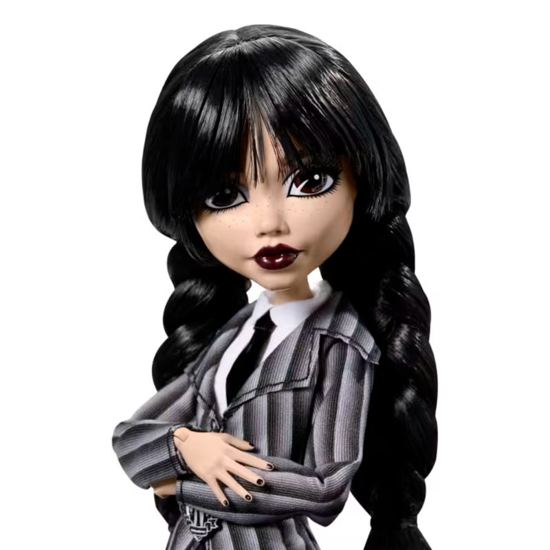 Monster High x Wednesday Wednesday Addams Doll in Nevermore Academy Uniform with Thing (25.4 cm) - Image 2