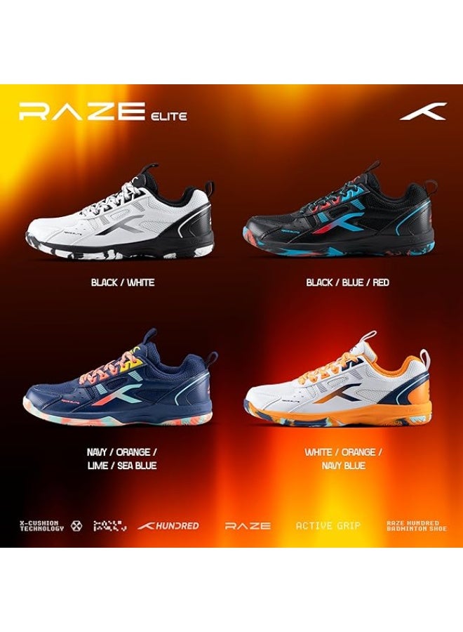 هندرد حذاء Raze Elite للجنسين لكرة الريشة (غير معلم) - خفيف الوزن، متين، X-Cushion، نعل بقبضة نشطة - Image 3