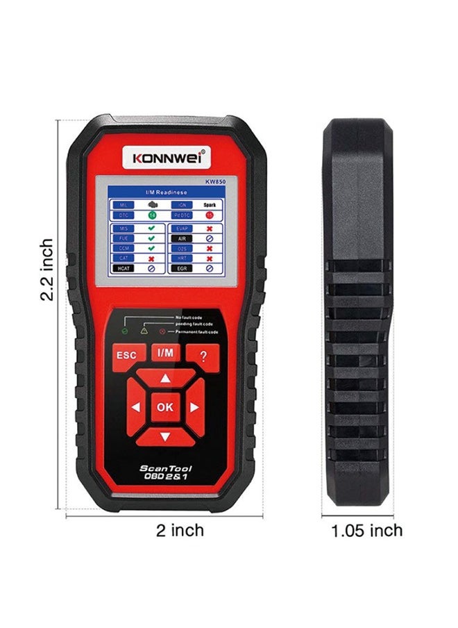 Konnwei - KONNWEI KW850 Professional OBD2 Scanner Auto Code Reader Diagnostic Check Engine Light Scan Tool for OBD II Cars After 1996 - Image 1