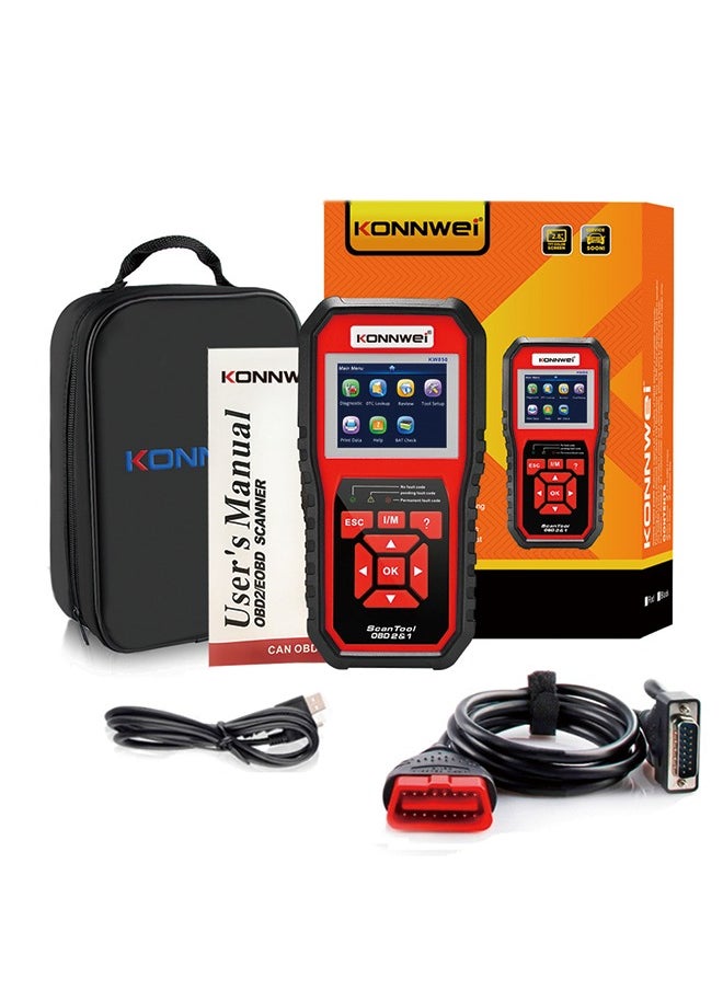 Konnwei - KONNWEI KW850 Professional OBD2 Scanner Auto Code Reader Diagnostic Check Engine Light Scan Tool for OBD II Cars After 1996 - Image 1