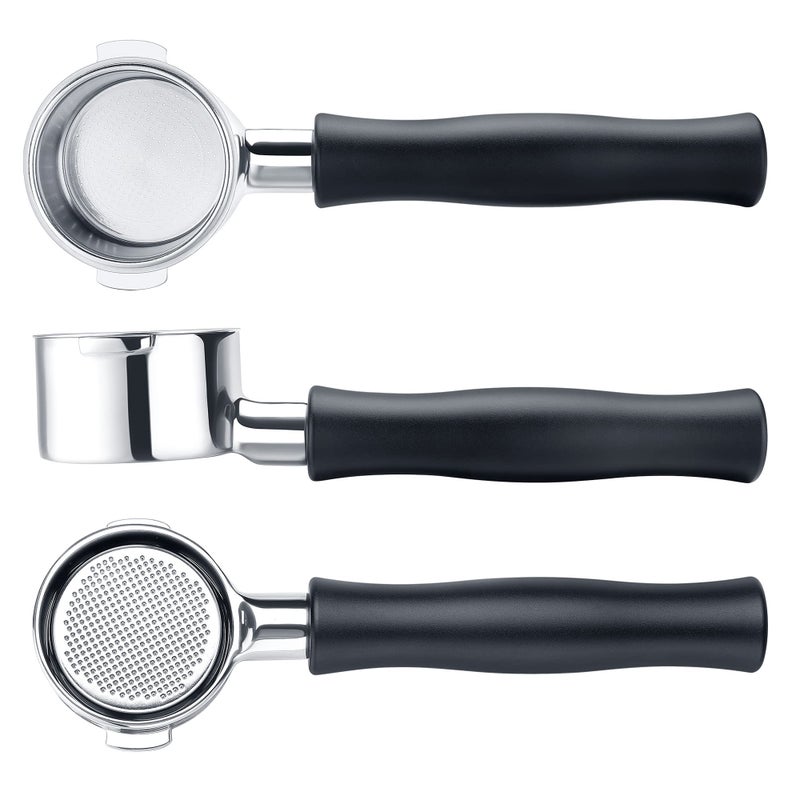 Normcore 51mm Naked Bottomless Portafilter 2 Ears Fits Delonghi ECP3420EC155BCO430EC260 with Anodized Aluminum Handle Basket Included  Included Portafilter Filter Basket