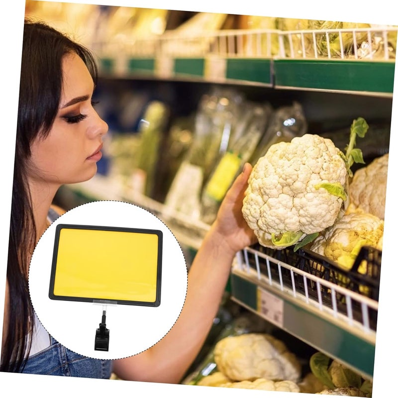 VOSAREA 2sets Price Tag Display Board with Clip for Retail Stores Supermarkets and Exhibitions Double-Sided Advertising Sign Holder for Product Pricing Easy to Use and Versatile - Image 5