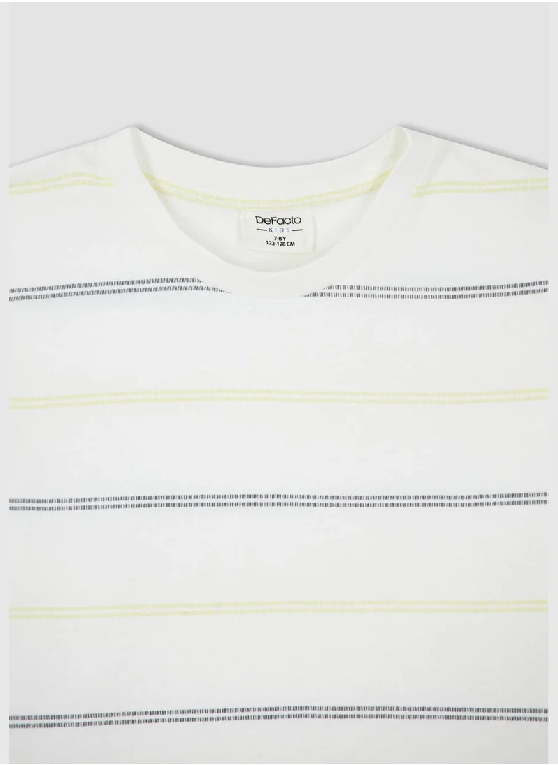 DeFacto Regular Fit Short Sleeve Striped T-Shirt