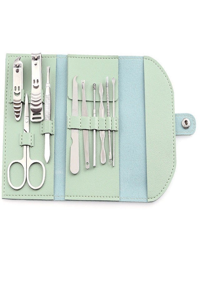 10-piece manicure knife, pedicure knife, eyebrow trimmer, nail clipper set - Image 1