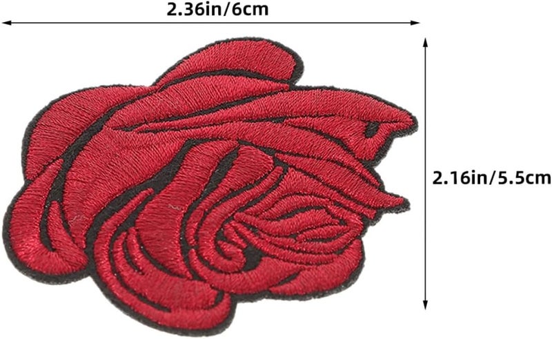 5pcs Embroidered Iron-on Rose Flower Applique Patches for Clothing DIY Sewing Decoration on Jackets Jeans Backpacks - Image 2