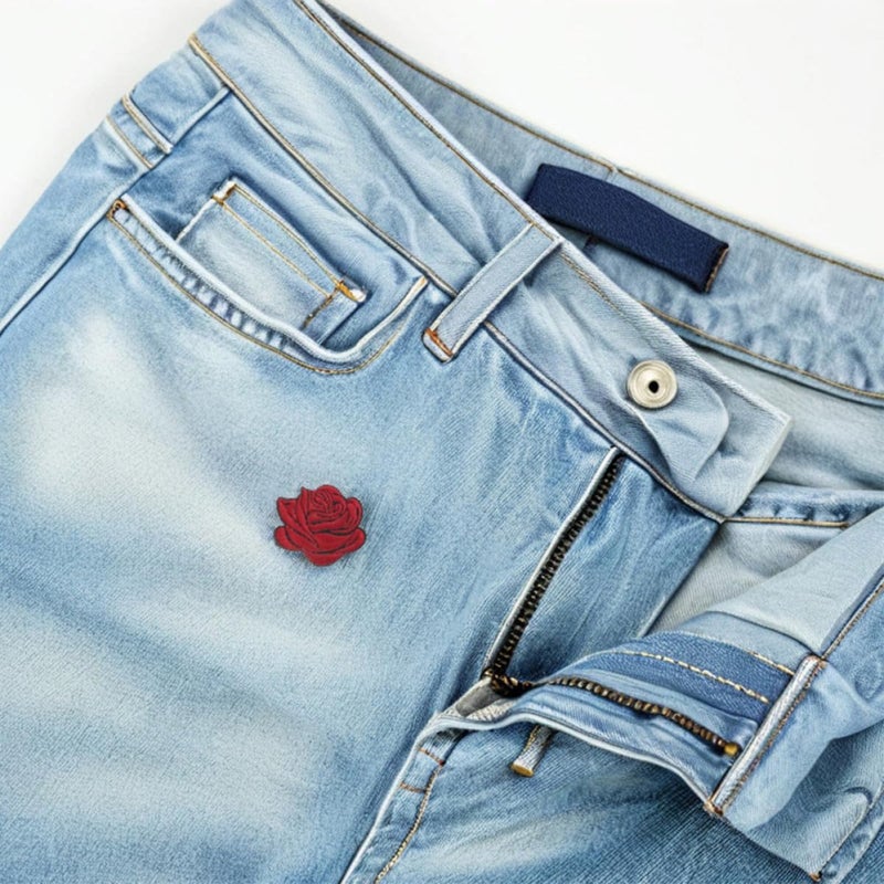 5pcs Embroidered Iron-on Rose Flower Applique Patches for Clothing DIY Sewing Decoration on Jackets Jeans Backpacks - Image 5