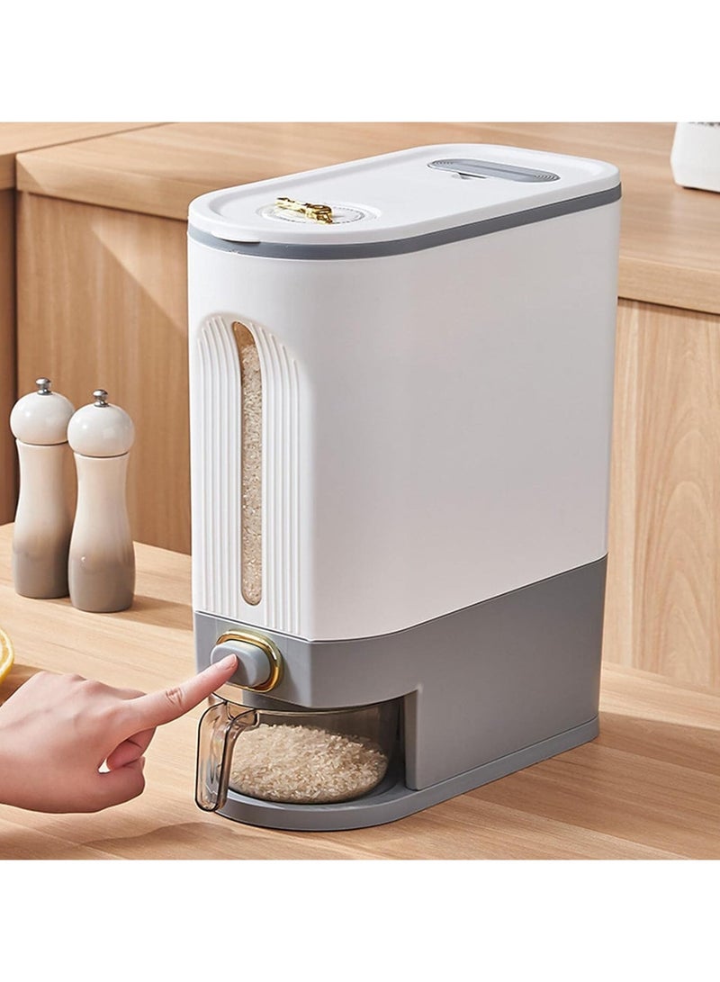 DubaiGallery Sealed and Moisture-Proof Rice Bucket, Countertop Rice Dispenser, Food Dispenser and Cup, Airtight Cereal Containers for Home Use - Image 2