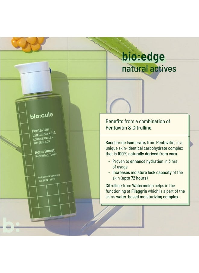 Biocule - Aqua Boost Hydrating Toner Drop Hyaluronic Acid With Pentavitin & Citrulline Enriched With Aloe Vera Cucumber & Rose Water Face Toner For Hydration & Glowing Skin All Skin Types 100Ml - Image 1