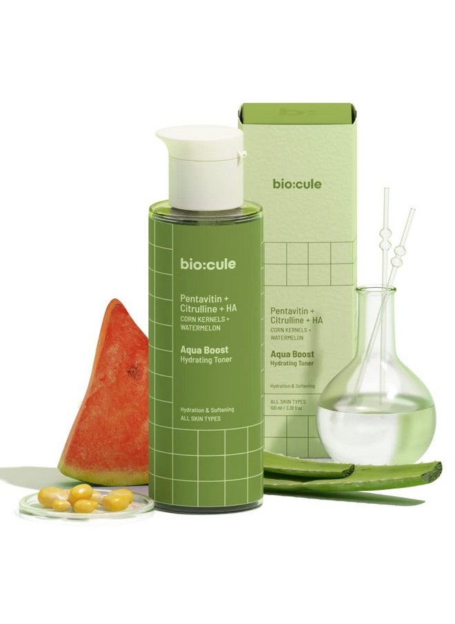 Biocule - Aqua Boost Hydrating Toner Drop Hyaluronic Acid With Pentavitin & Citrulline Enriched With Aloe Vera Cucumber & Rose Water Face Toner For Hydration & Glowing Skin All Skin Types 100Ml - Image 1