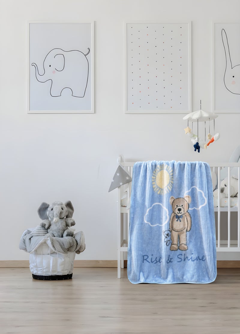 Morano Coco Baby Blanket- Microfiber- 120x90 cm Teddy Bear Blanket for Baby- light weight Soft & Cozy Nursery Throw- Recieving blanket- Swaddle - Image 2