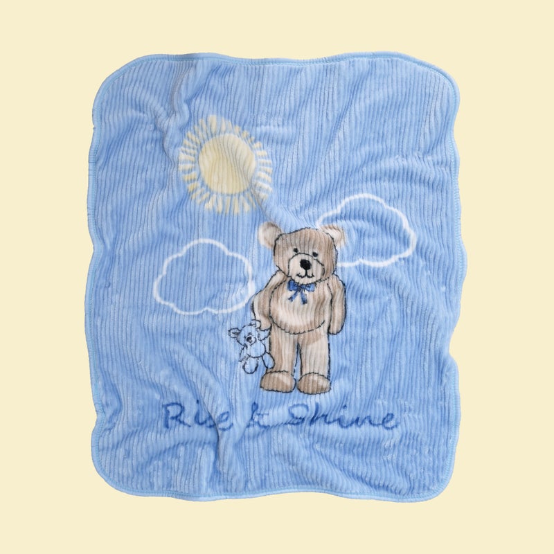 Morano Coco Baby Blanket- Microfiber- 120x90 cm Teddy Bear Blanket for Baby- light weight Soft & Cozy Nursery Throw- Recieving blanket- Swaddle - Image 1