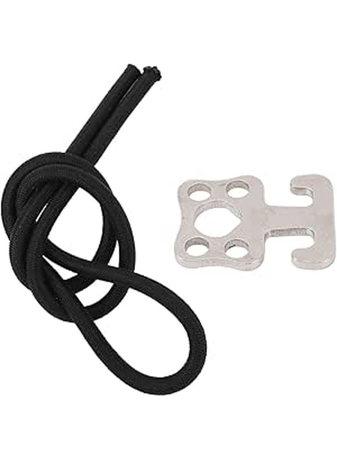 316 Stainless Steel Sidemount Diving Plate Hook With Bungee Tie Multifunctional Diving Accessory - Image 1
