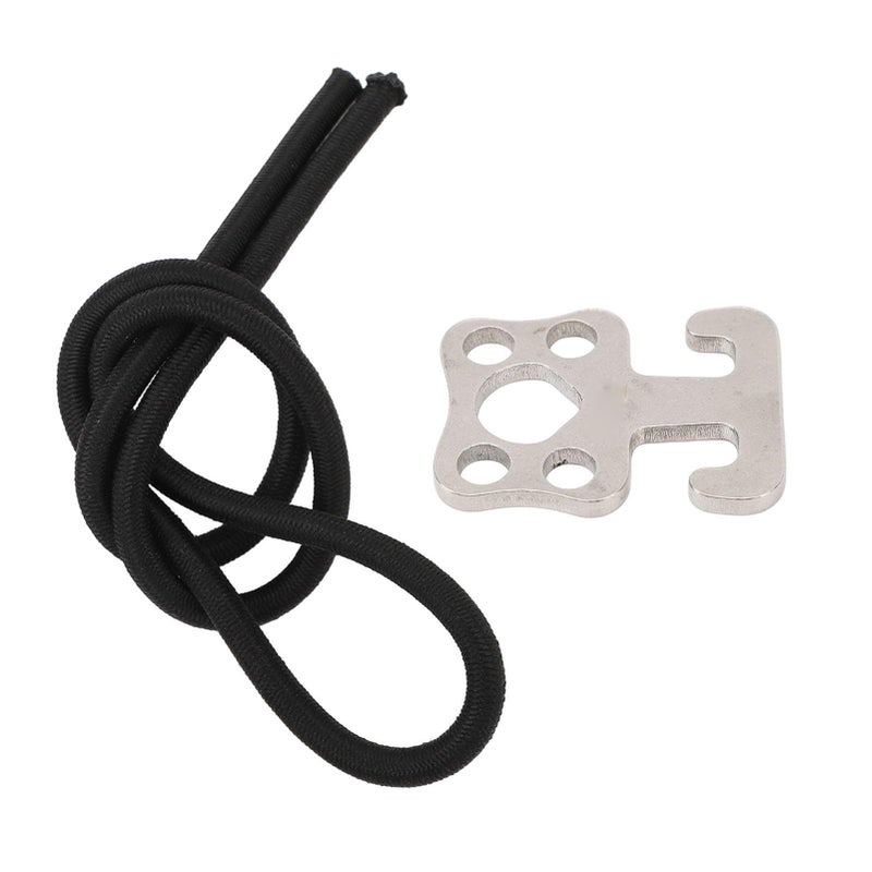 316 Stainless Steel Sidemount Diving Plate Hook With Bungee Tie Multifunctional Diving Accessory - Image 2