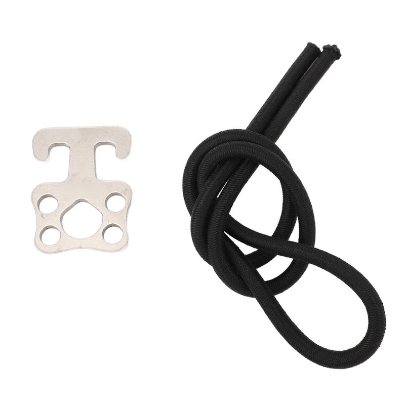316 Stainless Steel Sidemount Diving Plate Hook With Bungee Tie Multifunctional Diving Accessory - Image 4