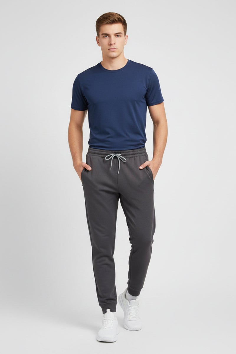 MOTION Men Sportswear Fit Outdoor Sweatpants, Dark Grey - Image 2