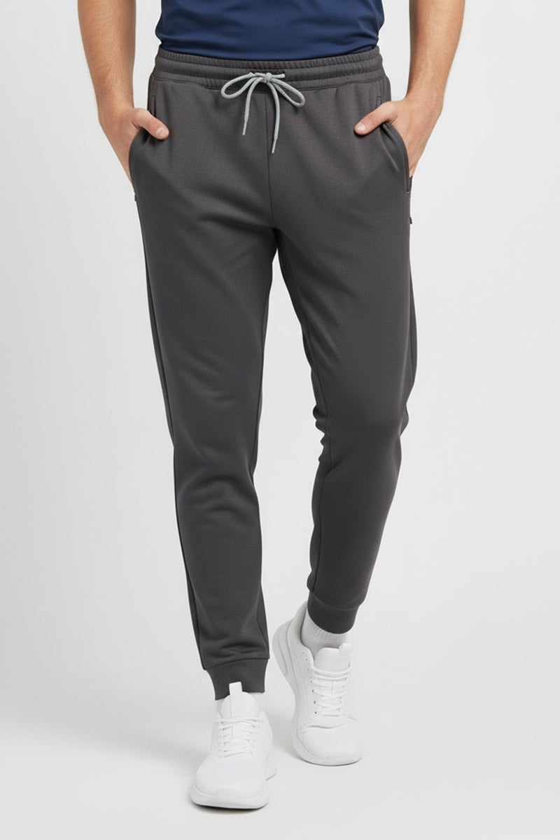 MOTION Men Sportswear Fit Outdoor Sweatpants, Dark Grey - Image 1