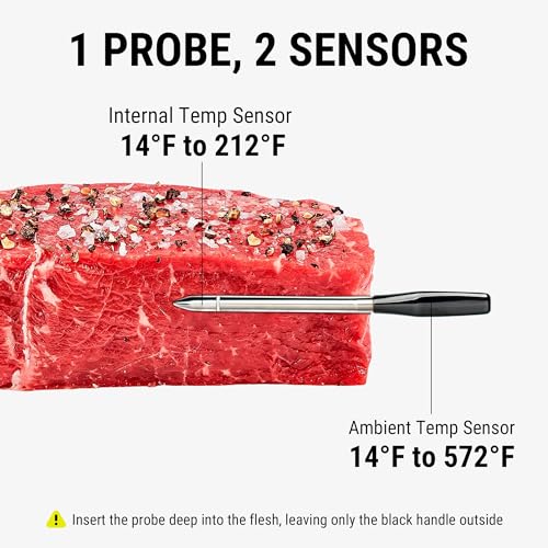 ThermoPro TempSpike Plus 600FT Wireless Meat Thermometer with Upgraded Ultra-Thin Probe, Bluetooth Meat Thermometer Wireless for Outside Grill, Smoker Thermometer for BBQ Oven Rotisserie Sous Vide - Image 5