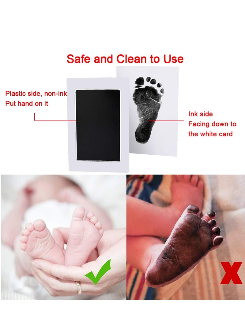 Bebiland 3 Baby Inkless Print Pads with 6 Lmprint Cards, Baby Handprint and Footprint Kit, Safe Non-toxic for Feet and Hands, Family Keepsake (Black)  - Image 3