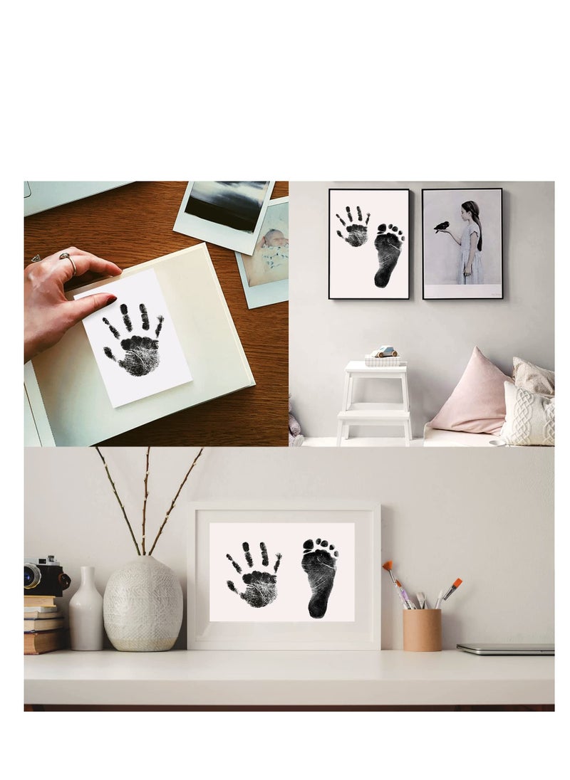 Bebiland 3 Baby Inkless Print Pads with 6 Lmprint Cards, Baby Handprint and Footprint Kit, Safe Non-toxic for Feet and Hands, Family Keepsake (Black)  - Image 5