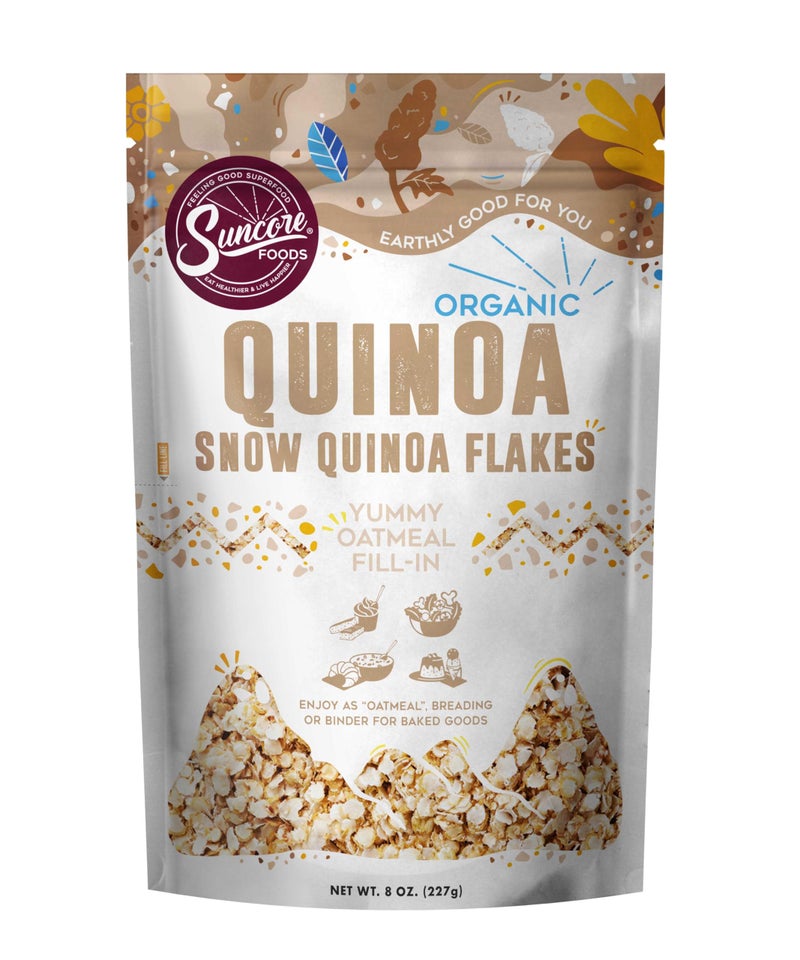 Suncore Foods Organic Snow Quinoa Flakes, Gluten-Free, Non-GMO, 8oz (1 Pack) - Image 1