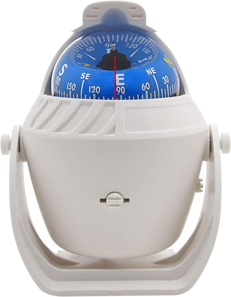 Geloo Boat Compass Flush Mount Compass, Marine Compass Dashboard with Light Pivoting, Dashboard Compass for Boat Car, Illuminated Dash Compass Surface Mount - Image 1
