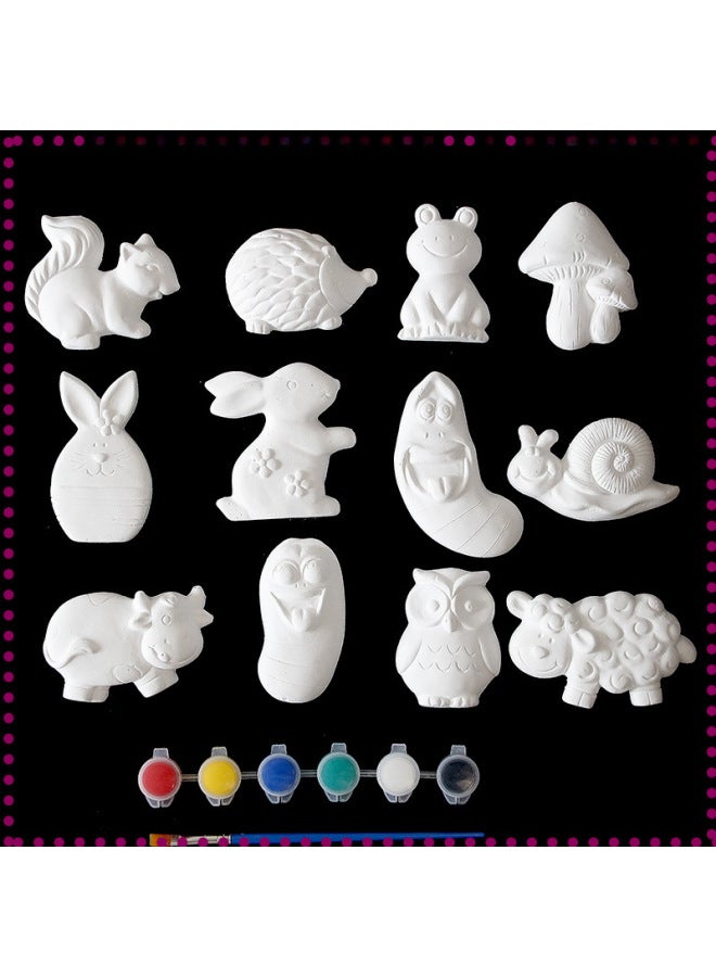 Children's Plaster Doll Coloring Toy Diy Graffiti Painting Set Intellectual Development Plaster Drawing Kit Educational Toys-Color:Trojan Horse - Image 3