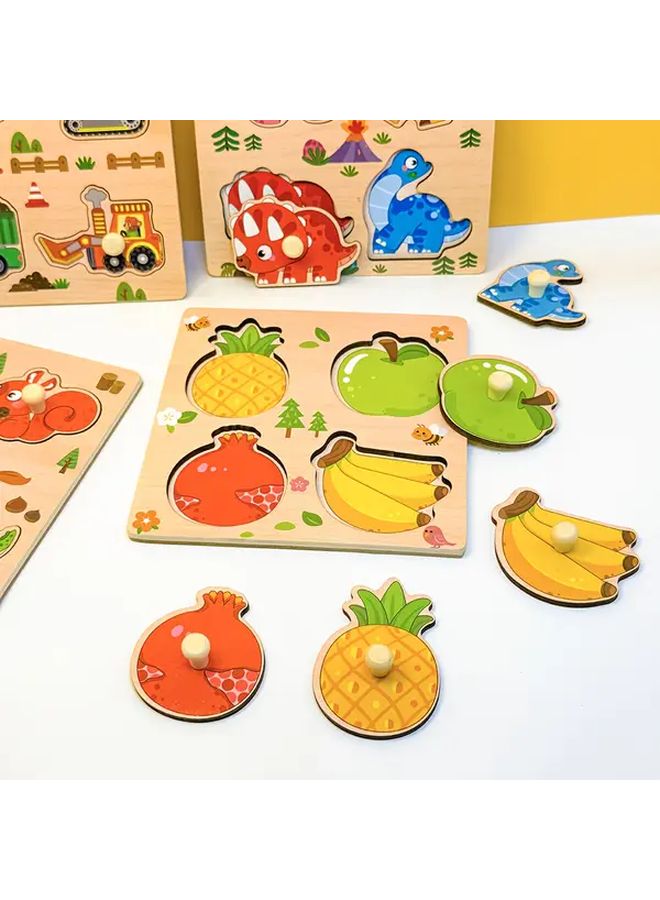 لوحة مطابقة الحيوانات لعبة لغز خشبية مهارات حركية دقيقة هدية تعليمية - Image 5