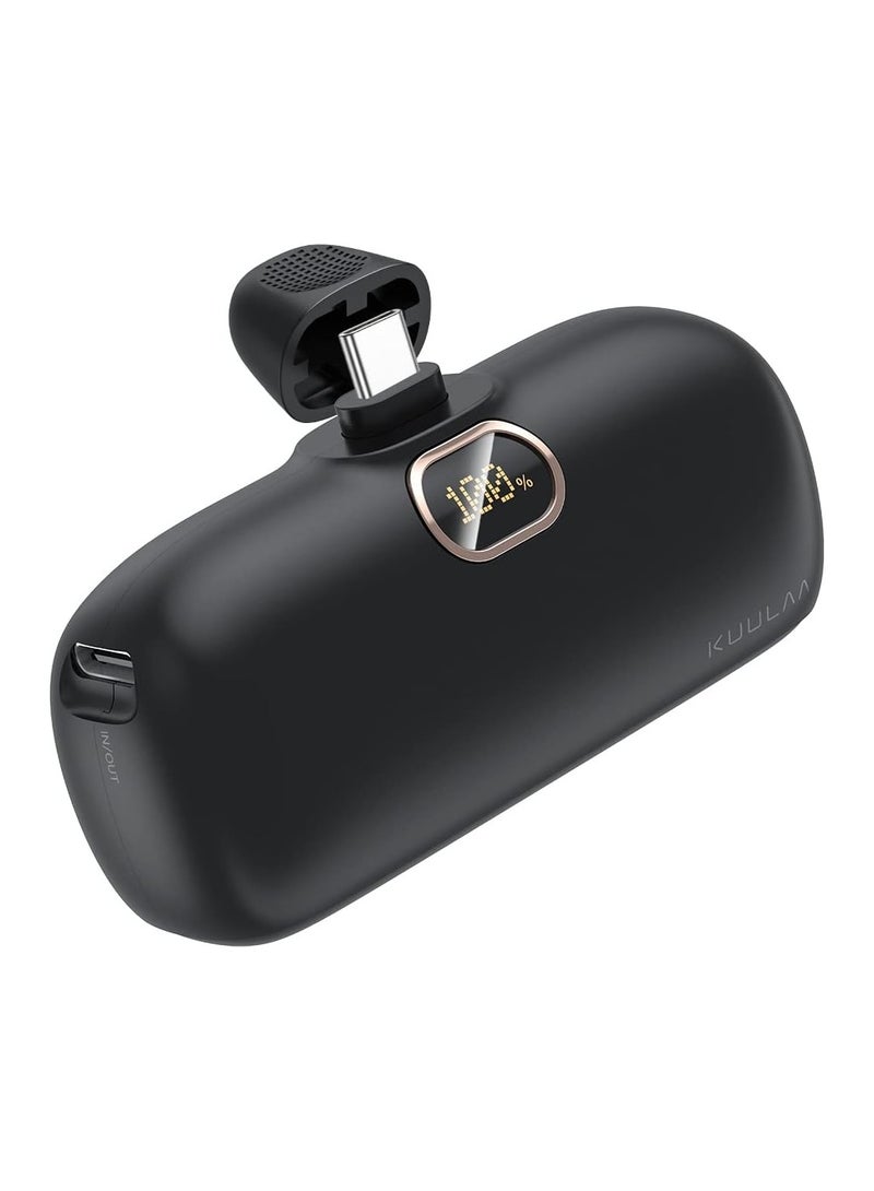 Pocket Power Bank 5000mAh Fast Charging LED Display 1 Input And 2 Output For type-c - Image 1